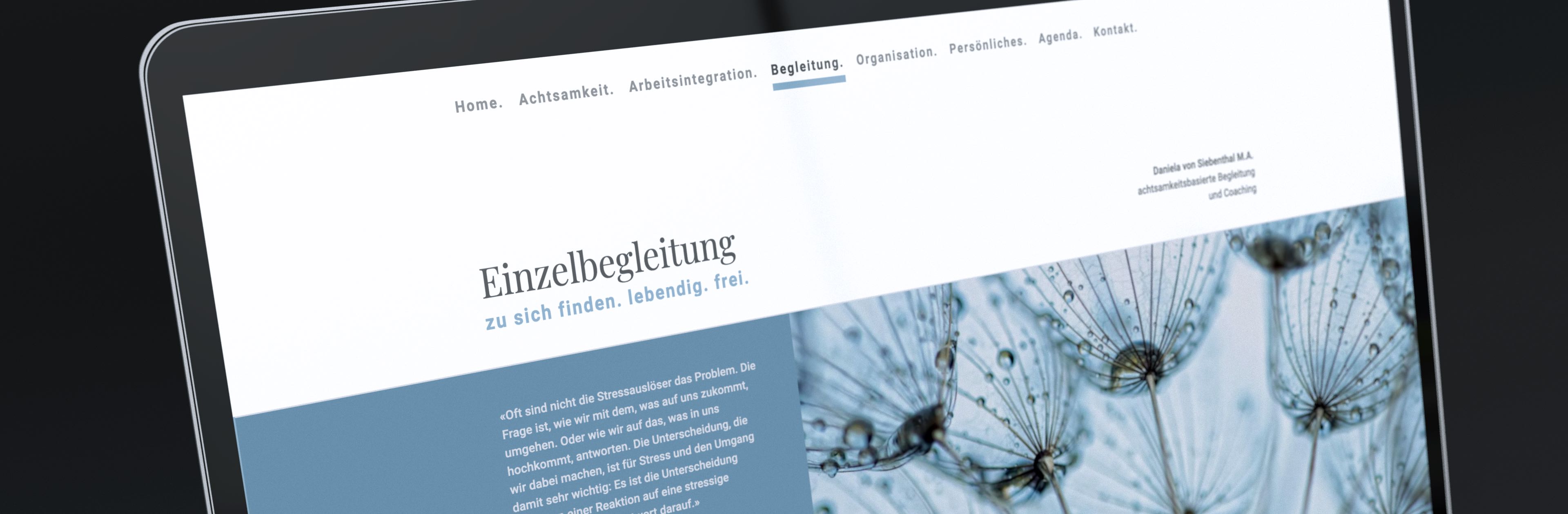 Gestaltung Webdesign Achtsamfuehren
